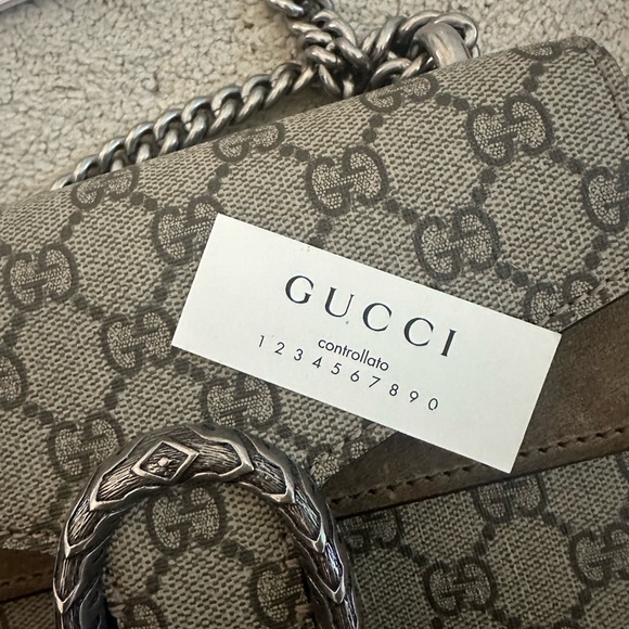 100% authentic like new Gucci Dionysus Medium GG Supreme Monogram Shoulder Bag - Picture 7 of 9